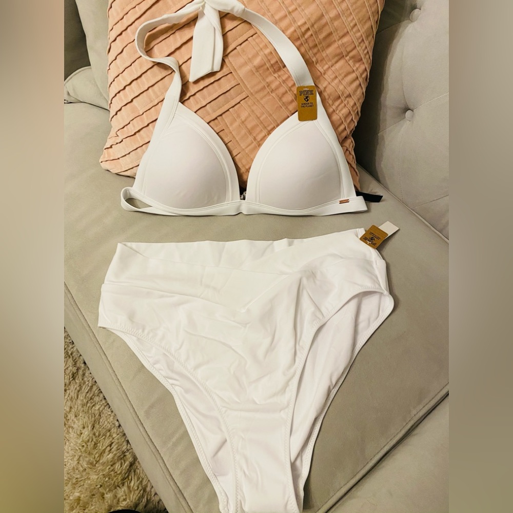 PINK white bikini swimsuit size XL new with tags